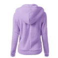 thumbnail image 3 of Viikei Plus Size Winter Coats for Women,Women Hooded Sweater Coat Winter Warm Wool Zipper Coat Long Sleeve Outwear Purple XXL, 3 of 3