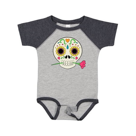 

Inktastic Día De Los Muertos Skull with Flower Gift Baby Boy or Baby Girl Bodysuit