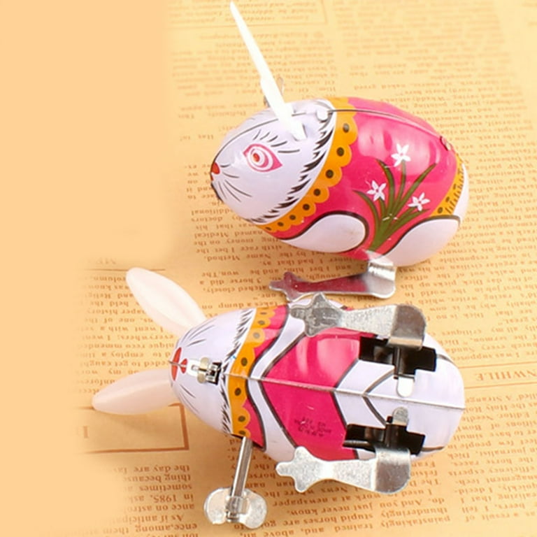 Rabbit Clockwork Toy Battery Free Lovely Metal Bunny