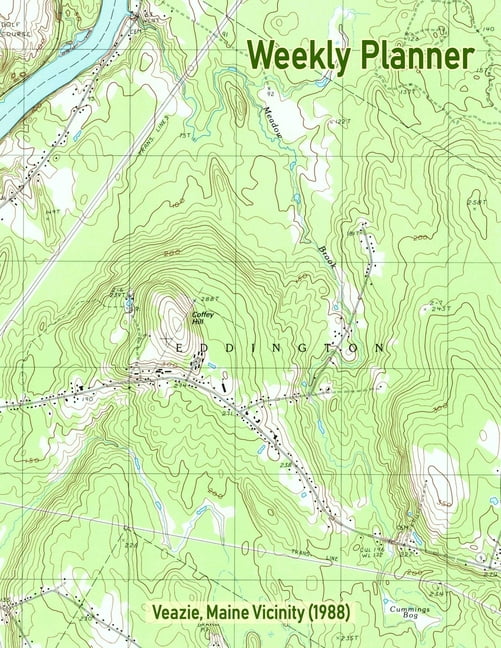 Weekly Planner Veazie, Maine Vicinity (1988) Vintage Topo Map Cover