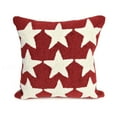 thumbnail image 2 of Liora Manne Frontporch Stars Indoor/Outdoor Pillow Red 18" Square, 2 of 5