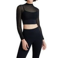 thumbnail image 2 of Women's Sexy Mesh Long Sleeve with Underwear Pad Running Quick Dry Sports Underwear One Cup Fitness Clothing, 2 of 6
