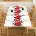 thumbnail image 5 of Valentine's Day Table Runner Red Heart Valentines Holiday Theme Runner Kitchen Dining Table Decoration For Home Party Decor 36.61x12.99 Inches, 5 of 7