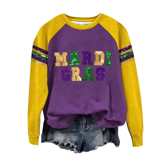 Long Sleeve Shirts for Women Hemlock Fashion Casual Letter Printed Round Neck Top Long Sleeve Hoodless Sweatshirt