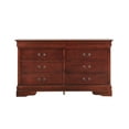 thumbnail image 3 of Glory Furniture 6 Drawer Dresser Silver Champagne, 3 of 8
