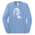 thumbnail image 2 of Manilyn Monroe Skull Face and Body Tattoo | Mens Pop Culture Long Sleeve T-Shirt, Light Blue, 2XL, 2 of 4