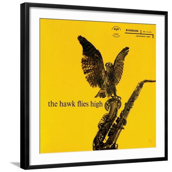 Art.com Coleman Hawkins - The Hawk Flies High Art Print, Black Frame Wall Art, 29" x 29"