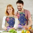 thumbnail image 5 of Mandala Pioneer Flower Collage Apron-Garden Aprons for Women with Pockets-Cotton Linen Waterproof Kitchen Cooking Gardening Aprons Adjustable for Kitchen,Cooking,BBQ and Salon 33x27 Inch, 5 of 5