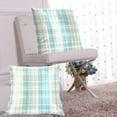 thumbnail image 6 of Blue Green Grid Throw Pillow Covers 20x20 Inch 2 Packs Decorative Square for Living Room Couch Bed Sofa, 6 of 6