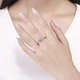 thumbnail image 2 of 925 Sterling Silver Dainty Butterfly Expandable Open Cuff Rings Adjustable Anima, 2 of 5