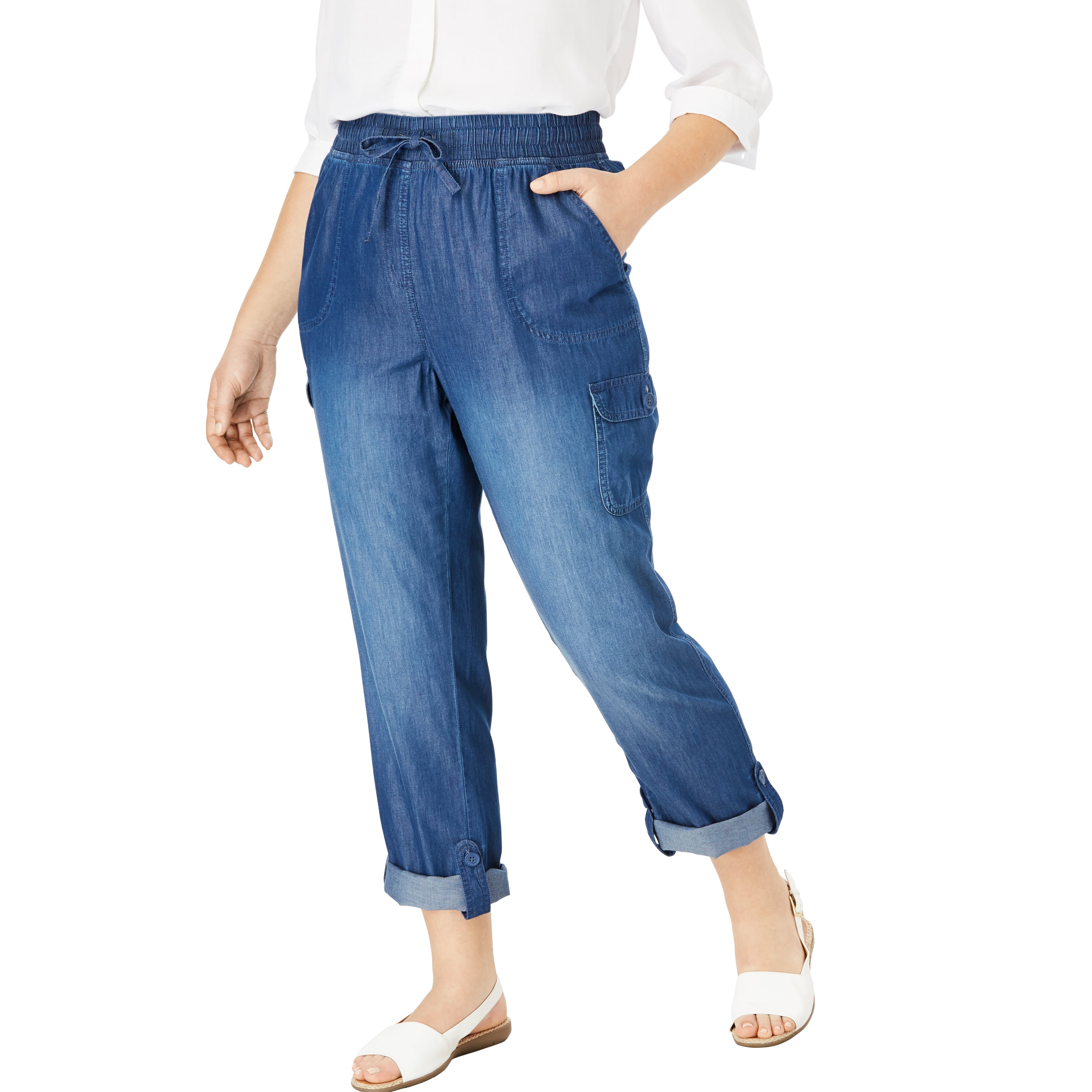 Woman Within Woman Within Women's Plus Size Petite Convertible Length Cargo Pant