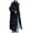 Black-01, variant on HTNBO Full Length Down Jackets for Women Long Puffer Jackets Winter Down Coats Long Sleeves Quilted Hooded Warm Parka