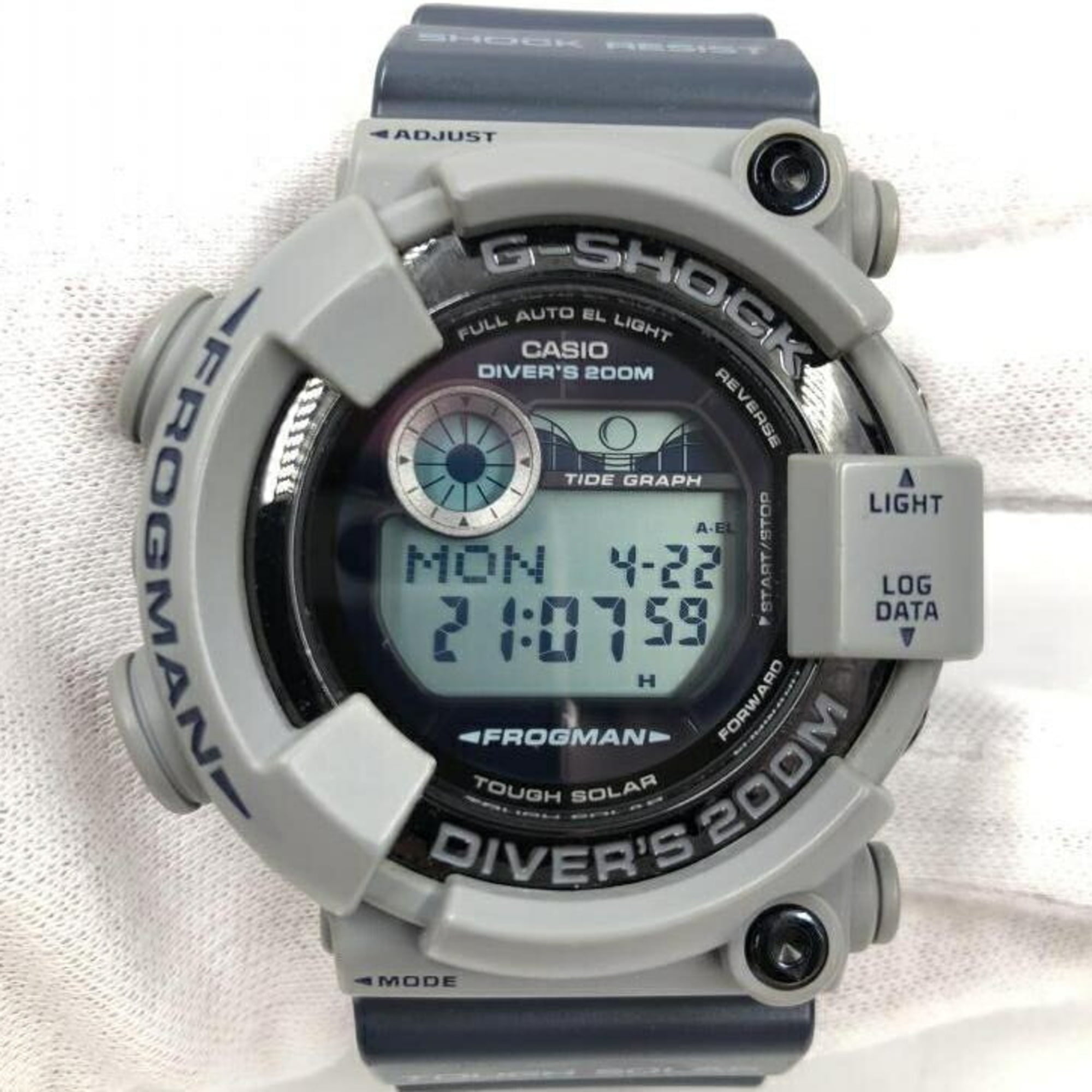 GF8250ER 2 Men s G Shock Frogman Though Solar Moon Graph World Time Digital Dive Watch Walmart