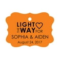 thumbnail image 1 of 100 PCS Light The Way For Personalized Name Hang Tags Customized Wedding Favor Gift Paper Tags, 1 of 1