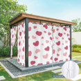 thumbnail image 6 of Outdoor Curtains for Patio Waterproof, Pink Love Outdoor Privacy Panels Grommet, Valentine's Day Watercolor Heart Romantic Blackout Outside Curtains for Porch/Cabana/Pergola/Gazebo 54"x84", 1 Panel, 6 of 8