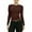 002_Brown, variant on AJHSAKLt Blouses for Women Dressy Casual Round Neck Crop Top Tee Shirt Basic Solid Tight Slim Fit Cropped Workout Yoga Long Sleeve Shirts for Women Hot Pink