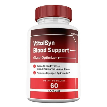 Vitalsyn Capsules, Vital Syn Pills Blood Supplement Maximum Strength All Natural Glycogen, 30 Day Supply per Bottle (1 Pack)