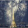 thumbnail image 1 of EREHome Polyester Fabric 5x7ft Paris Eiffel Tower Night Fireworks Photography Studio Backdrop Background, 1 of 1