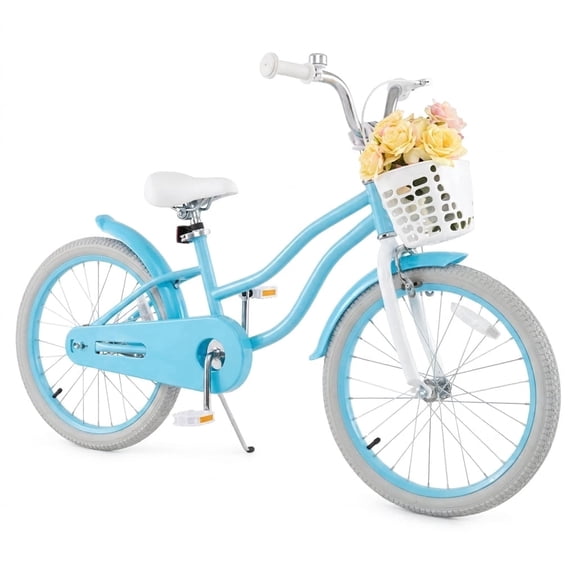 Redsmile 20 Inch Kids Bike with Removable Training Wheels and Adjustable Seat Dual Hand and Coaster Brake Children Bicycle for Boys and Girls, Blue