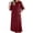 Red, variant on Ynynloco Women's Spring Summer Short Sleeve Crew Neck Button-Down Shirt Dress Loose A-Line Midi Shift Tunic Dress