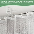 "MAZBFF Clear 3D Water Cube Shower Curtain Liner, PEVA Mouldproof, Eco