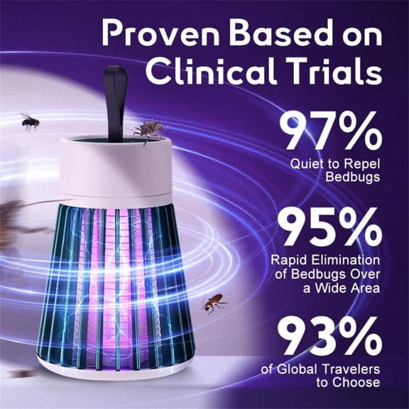 Electric Bug Zapper, Indoor Bug Zapper Plug In, 5X8 In, Usb Powered, Safer Home Indoor Fly Trap, Gray White, 1 Pc