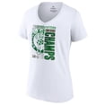 thumbnail image 2 of Women's Fanatics White Boston Celtics 2022 Eastern Conference Champions Locker Room V-Neck T-Shirt, 2 of 4