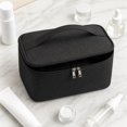 thumbnail image 5 of Black Makeup Organizer | Small Cosmetic Organizer | Toiletry Organizer for Travel and Bathroom Use | Travel Bag Organizer Oxford Cloth, 5 of 6