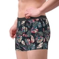 thumbnail image 2 of Pofeuu Colorful Tropical Leaves Print Men’s Boxer Briefs, Moisture-Wicking Underwear, Regular,Trunk-X-Large, 2 of 5