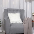 thumbnail image 2 of PiccoCasa Shaggy Faux Fur Throw Pillow Cover, 18"x18" Cushion Cover Cases for Sofa Couch Snow White, 2 of 8