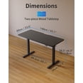 thumbnail image 6 of DESINO 55x24 inch Electric Standing Desk, Height Adjustable Sit Stand Desk with Memory Presets, Ergonomic Home Office Computer Desk with Anti-Collision, Black, 6 of 10