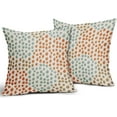 thumbnail image 2 of Blue Orange Brown Pillow Covers 18x18 Set of 2 Fall Colored Art Dot Decorative Throw Pillows Trendy Print Outdoor Pillowcase Holiday Seasonal Cushion Cover Linen Case Decor for Sofa Couch, 2 of 6