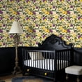 thumbnail image 3 of Boho Peel and Stick Wallpaper Vintage Lemon Floral Purple Flowers Yellow Wall Mural 23.6in x 9.8ft Self Adhesive Removable Wall Paper Renter Friendly Wallpaper for Bedroom Kitchen Farm, 3 of 8