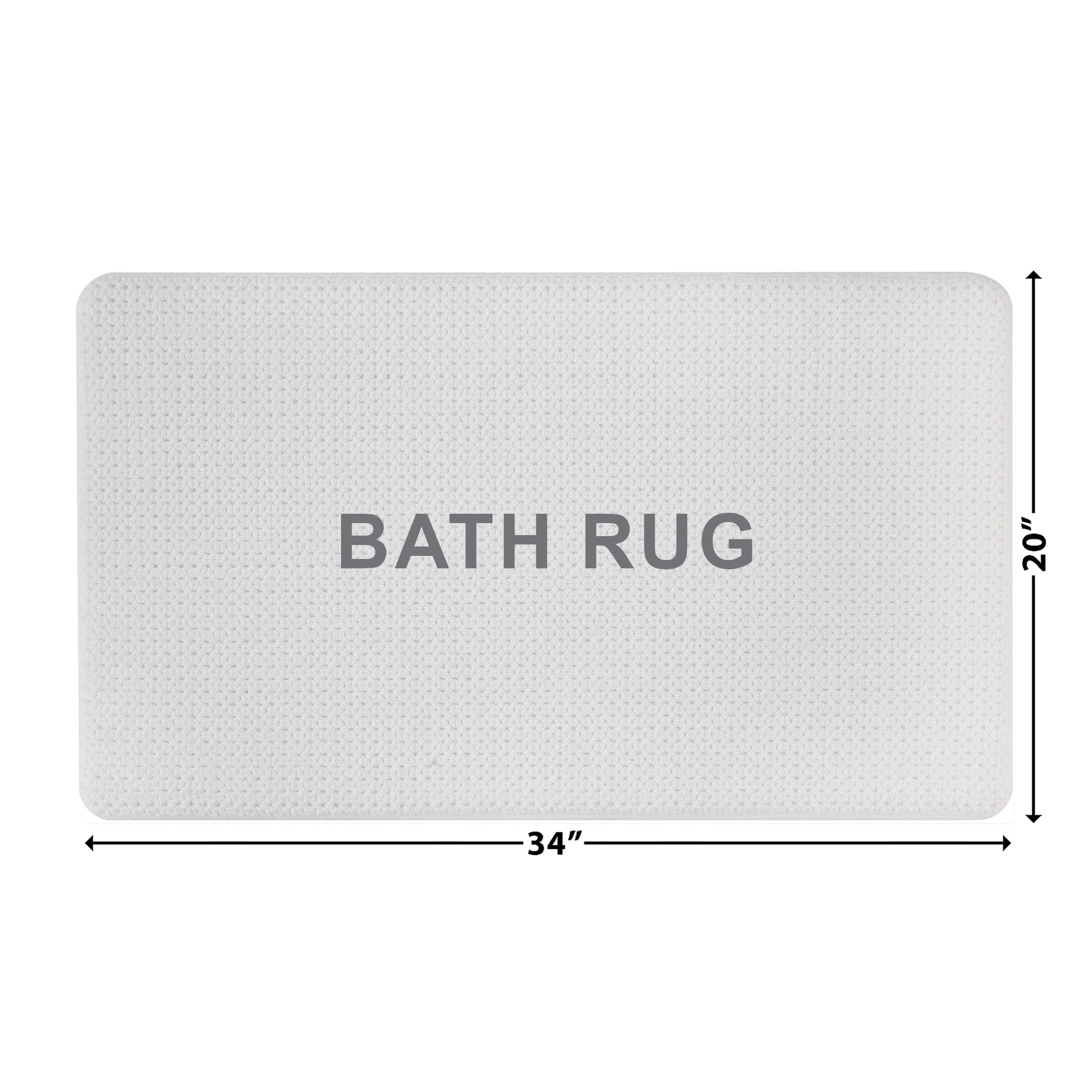 Better Homes & Gardens Signature Soft Cotton Memory Foam Bath Rug, Arctic White, 20 in x 34 in