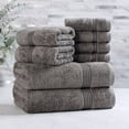 thumbnail image 2 of Superior Egyptian Cotton Absorbent 8-Piece Charcoal Towel Set, 2 of 13