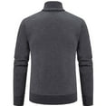 thumbnail image 6 of FAWUUDO Men's Vintage Full Zip Stand Collar Cardigan Sweaters - Long Sleeve Fall Winter Knitted Slim Fit Casual Outerwear Dark Gray, 6 of 9