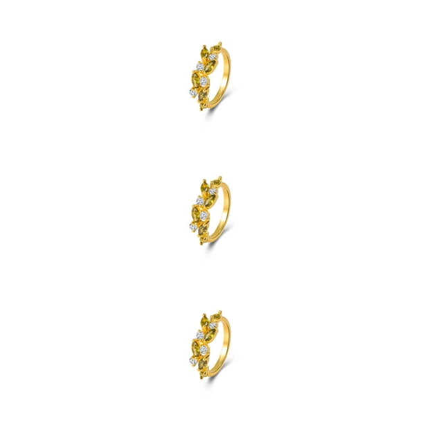Anillo de Cristal Sonducket para Mujer Nudillo Elegante Tamaño 7