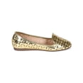 thumbnail image 2 of New Women Liliana Kimber-2 Metallic Leatherette Studded Perforated Slip On Flat, 2 of 5