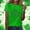 #0253-Green, variant on Women Short Sleeve T Shirt Crew Neck Glitter Four Leaf Clover St Patricks Day Graphic Casual Daily Tops Pink XL Gift
