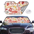thumbnail image 2 of Kdxio Firefighter Icons Print Windshield Sun Shade,UV Rays and Sun Heat Protection,Sunshade for Car Windshield,Car Shade Front Windshield - Small, 2 of 6