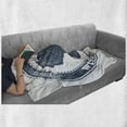 thumbnail image 6 of Wisconsin Soft Flannel Fleece Throw Blanket, Retro Grunge Stamp Design Political Map Silhouette and Name Badger State, Cozy Plush for Indoor and Outdoor Use, 50" x 70", Slate Blue White, by Ambesonne, 6 of 6