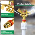 thumbnail image 5 of 1/2 Inch Impact Sprinkler - Adjustable Distance 360 Degree Rotation Zinc Alloy Lawn Sprinkler with Nozzles Watering Sprinkler for Grass Patio Garden Irrigation, 5 of 5