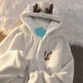 thumbnail image 4 of Sudadera con capucha de terciopelo de alce de Navidad de gran tamaño Harajuku para hombres y mujeres, sudaderas con capucha Kawaii, ropa de otoño e invierno, 4 of 5
