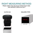 thumbnail image 4 of Leveling Feet 30 x 30mm Square Tube Inserts Kit Furniture Glide Adjustable Leveler for Shelves Desk Table Sofa Legs Black 2 Sets, 4 of 7