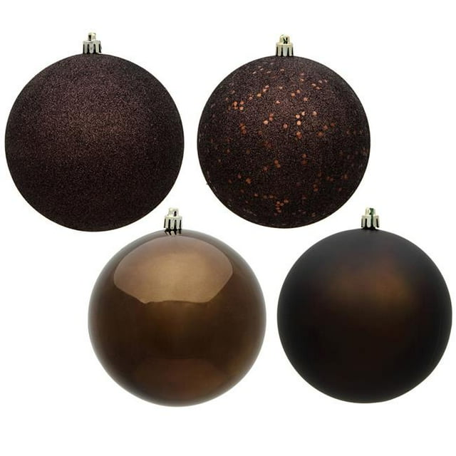 Vickerman N590675 2.4 in. Chocolate 4 Finish Assorted Color Christmas Ornament Ball - 24 per Box