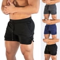 thumbnail image 3 of FUZHIQ Men's Gym Shorts 8 Inch Inseam Elastic Waistband Training Shorts Relaxed Fit Walking Summer Shorts Sports with Pockets,S, 3 of 8