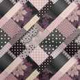 thumbnail image 1 of oneOone Silk Tabby Wine Fabric Asian Floral With Dot Mix Sewing Craft Projects Fabric Prints By Yard 42 Inch Wide, 1 of 4