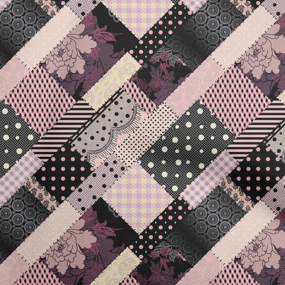 oneOone Viscose Chiffon Wine Fabric Asian Floral With Dot Mix Sewing Craft Projects Fabric Prints By Yard 42 Inch Wide