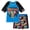 Blue / black, variant on LEGO Fortnite Brite Bomber Drift Raven Raglan Rash Guard and Swim Trunks UPF 50 Outfit Set Toddler to Big Kid