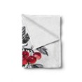 thumbnail image 2 of Rowan Soft Flannel Fleece Throw Blanket, Branch of Rowan with Fruit in Watercolor Mountain Wild Nature Foliage Artwork, Cozy Plush for Indoor and Outdoor Use, 70" x 90", Grey Red Black, by Ambesonne, 2 of 6
